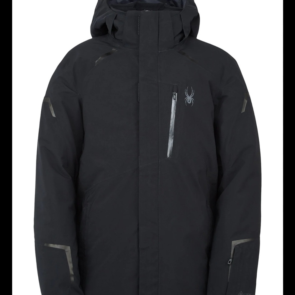 Spyder Copper Insulated Black Ski Jacket Weather-Resistant
